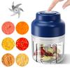 Electric Garlic Masher Mini Portable Veggie Chopper USB Charging Wireless Food Processor Meat Slicer Egg Beater