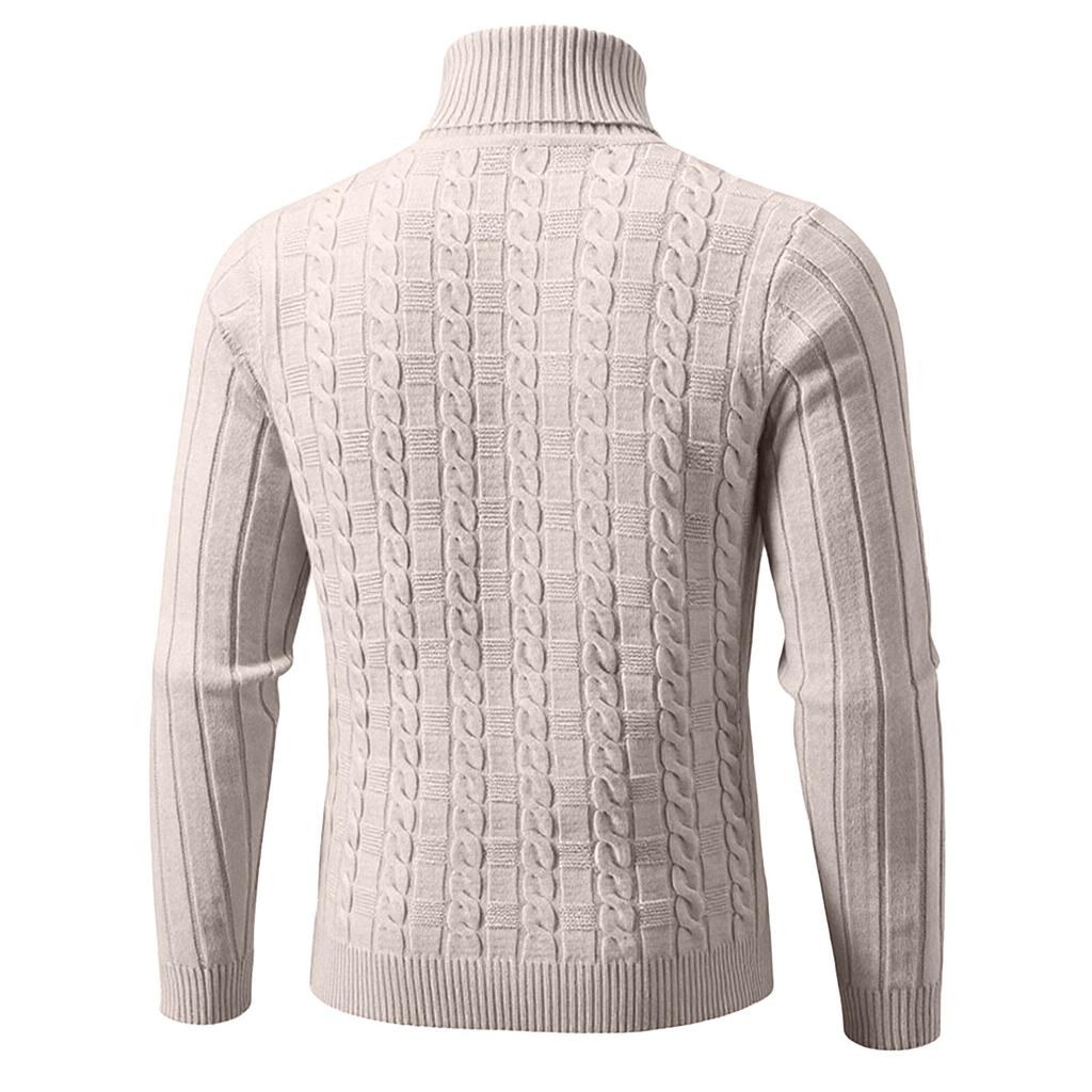 Men's Sweater Knitted Sweater Solid Color Gao Ling Stripes Twisted Dough Leisure