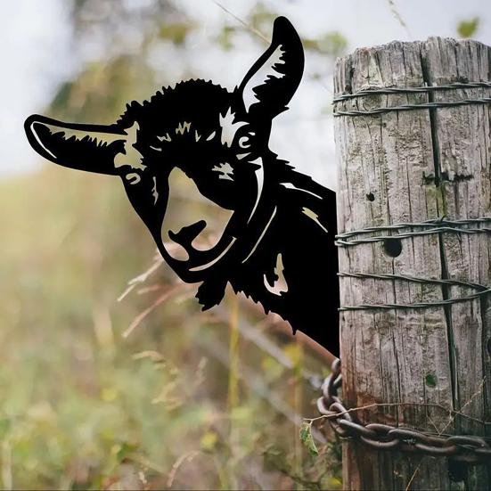 Знак силуэта снежного человека Peek-a-Boo, металлический знак садового искусства, знак с защитным покрытием от непогоды, знак с изображением животных, наружное украшение для деревьев, заборов, газонов, патио