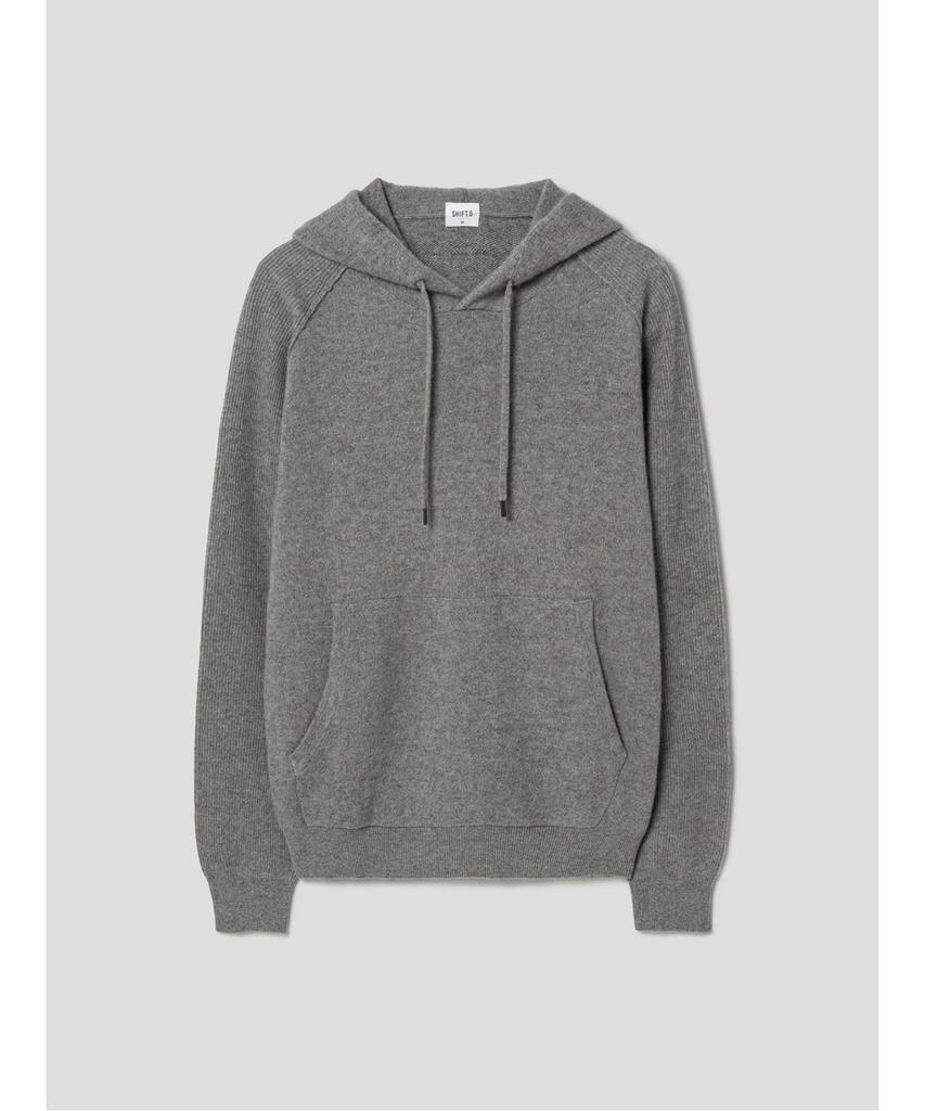 SHIFT.G Wool Texture Hoodie Sweater Gray