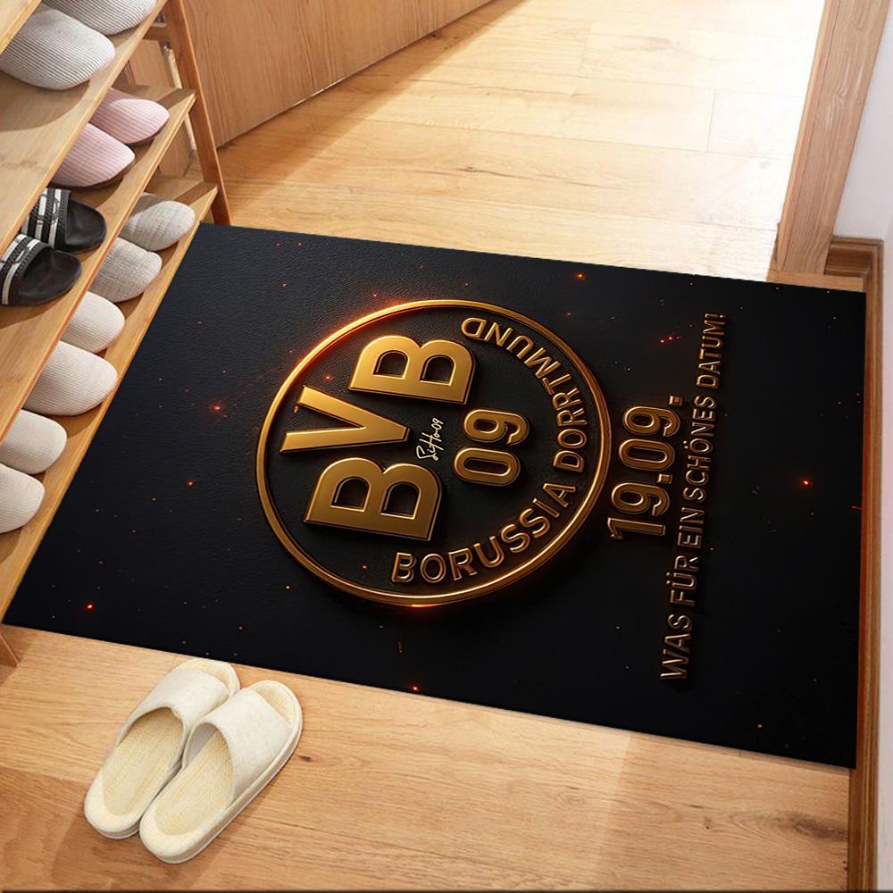 Borussia Dortmund Carpet Suitable For Hallway Game Room Balcony Bedrooms Antislip Rug Decorate Offices Perfect Gift For Valentine'S Wedding Birthday