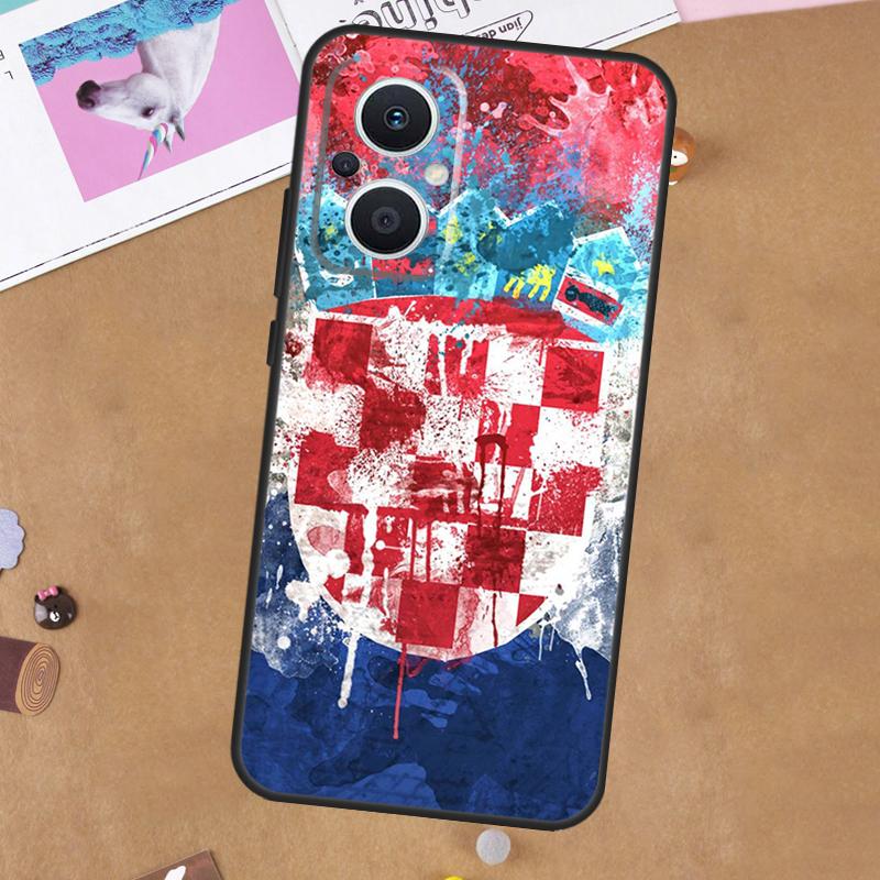Croatia Coat Of Arms Flag For OPPO Reno 13F 11F 12F 14F 10 11 12 13 14 Pro 8T 7 8 Lite OPPO Find X9 X8 X6 X5 Pro Case
