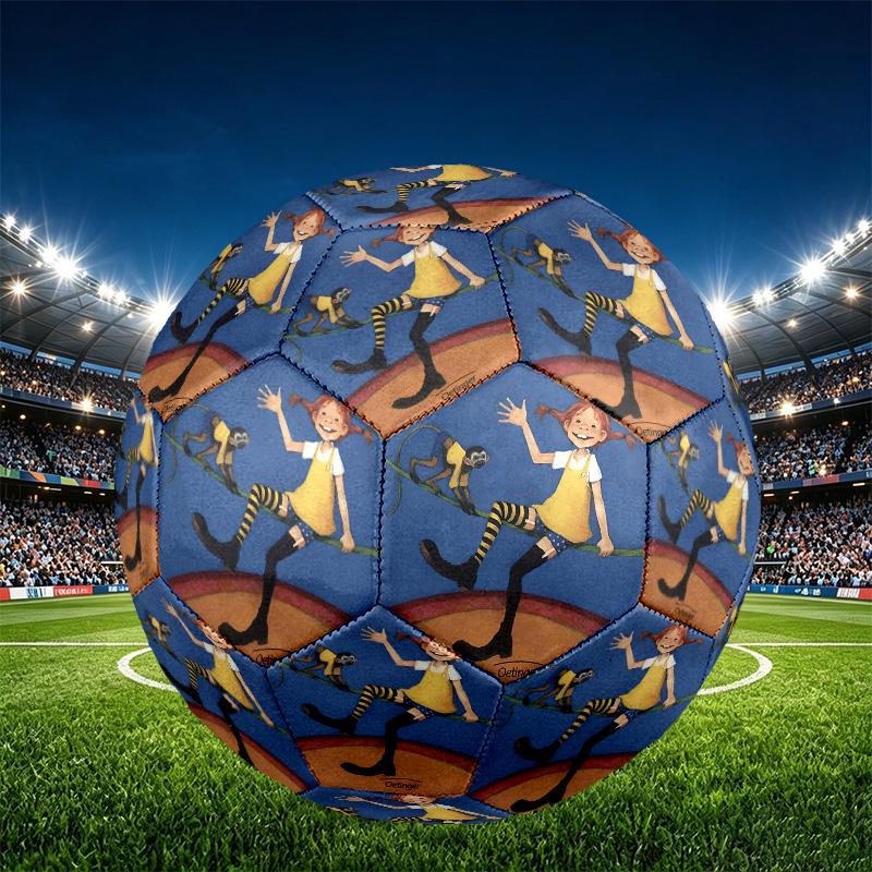Pippi Longstocking Print Size 5 Soccer Ball, PU Wear Resistant Football for Match Training and Daily Practice, Birthday Gift for Soccer Fans