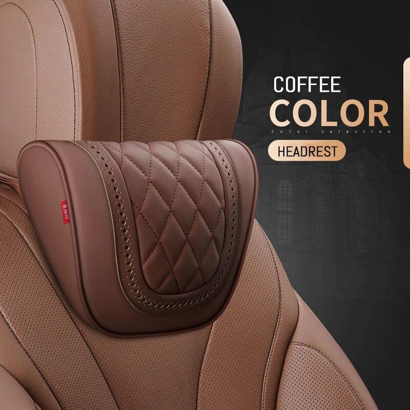 Кожа Napa Maybach S-Class, дизайнерские автомобильные подушки для шеи, дорожные подушки для шеи, сиденье, поддержка шеи, салон автомобиля