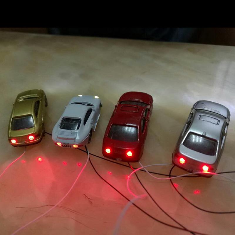 1:75/100/150/200 Пластиковые Модели Машин Со Светодиодными Огнями Микро Сцена Украшения Здания Аксессуары