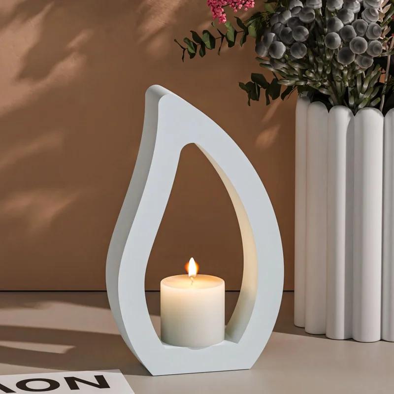 Новый DIY Подсвечник в форме капли воды Форма для эпоксидной смолы Креативное украшение для дома Гипсовая фигурка Силиконовая форма