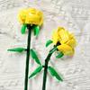 64 Styles Rose Flower Building Block Flower Eternal Bouquet Prickly Pear Model Plant Decoration Educational Toy For Kids Gift