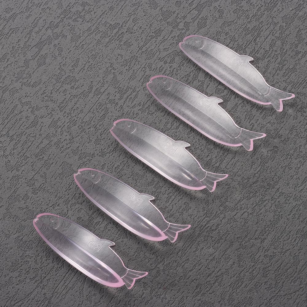 5Pairs Applicator Tools Eyelash Perm Curler Fish Shaped Sticky Lashes Rods for Women