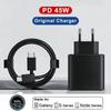 Зарядное устройство USB C PD 45 Вт для Samsung Galaxy S25 S24 S23 Ultra S22 S21 FE S20 Plus, сверхбыстрая зарядка, кабель для зарядки Type C, адаптер для телефона