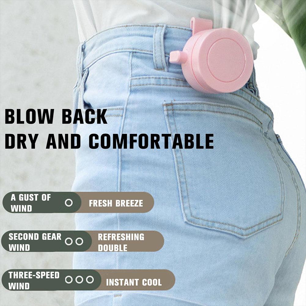 Мини вентилятор с клипсой с 3 скоростями, вентилятор для рубашки, аккумуляторный, персональный вентилятор для тела, вентилятор для одежды для охлаждения всего тела на открытом воздухе, поясной вентилятор