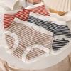 Minimally Clean New Style Striped Panties with No Trace and Antibacterial Triangle Women’s Panties