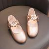 2024 Children Leather Shoes for Girls Autumn New Fashion UK Style Soft Comfortable Casual Performance Chic Sweet Versatile Shoes