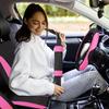 Женский Набор Аксессуаров для Салона Автомобиля из 37 Предметов - Полиэстеровые Чехлы на Сиденья, Чехол на Руль из ПУ, Накладки на Ремни Безопасности, Декоративные Полоски и т.д.