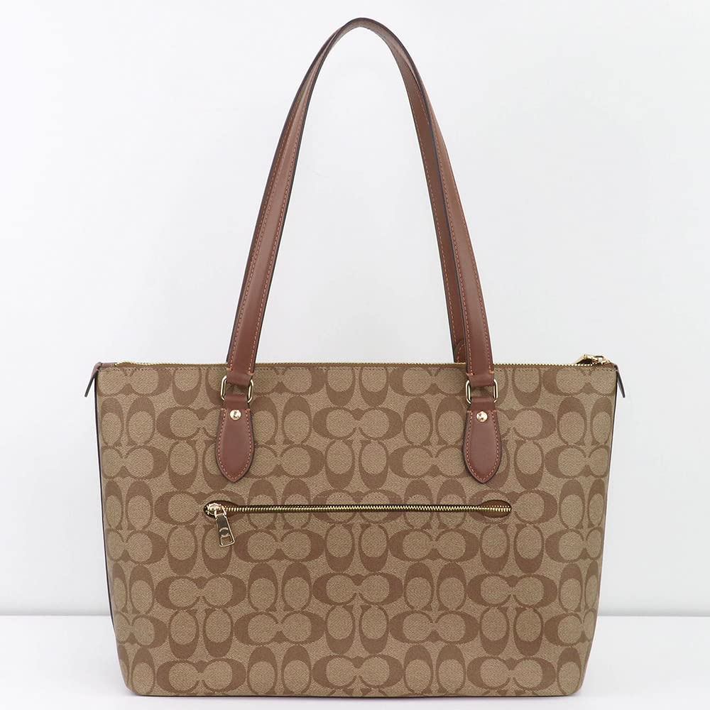 Сумка-тоут CH504, совместимая с форматом A4, фирменная, женская, цвета хаки, седельная [Coach] (ИМЕ74 2) [элемент]