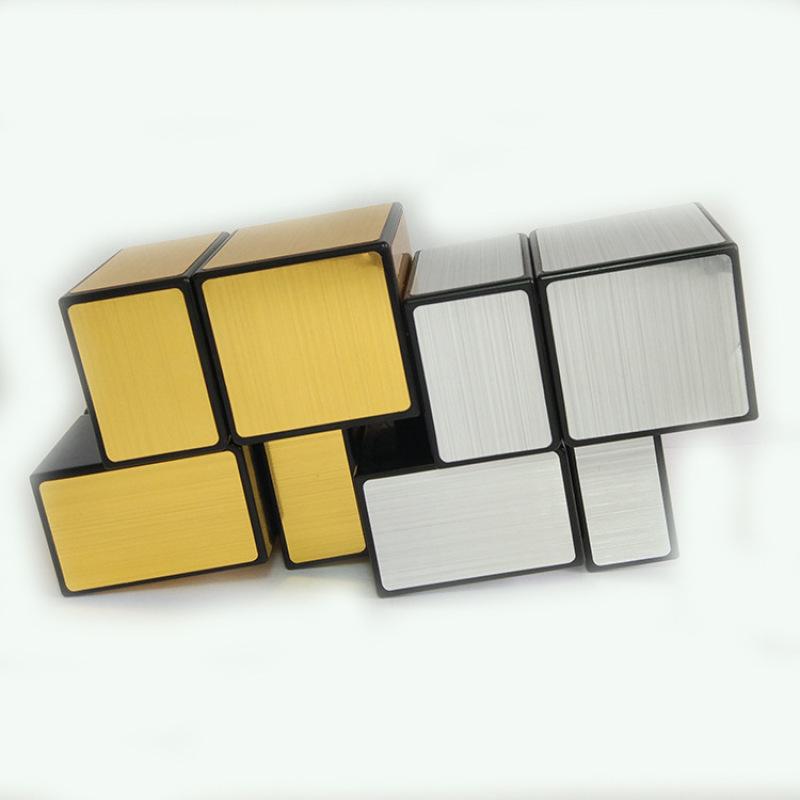 Speed ​​Cube Игра терпения Венгерский рулон 2 линии Зеркальная полировка 2x2 SengShou Зеркальный кубический пазл SENGSO Одинарный цвет: золото, серебро