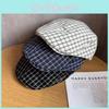 Vintage Japanese Plaid Newsboy Cap With Breathable Cotton For Casual Summer And Autumn Wear