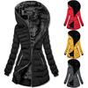 Women's Hooded Long Sleeve Cotton Padded Fleece Winter JacketS Coat Warm