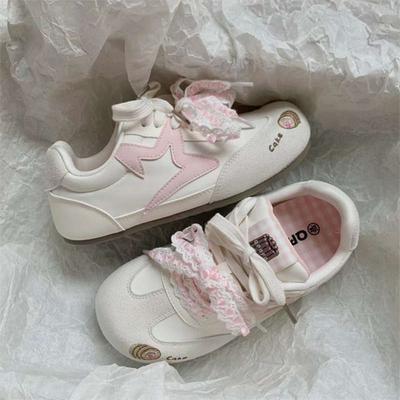 Милые нишевые немецкие тренировочные туфли женские новая платформа летние тонкие спортивные туфли туфли-хлебушки кеды