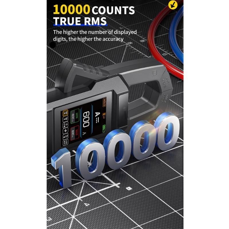 Digital Multimeter Measuring Diode Frequency with Brightness Adjustment Current Voltage Meter 10000 Counts Clamp Meter