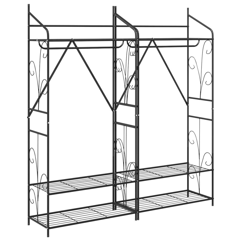 Minimalist Open Wardrobe Set 2 pcs 78 x 36 x 158 cm