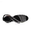 Women Latin Dance Shoes Shining Rhinestone Modern Dancing Shoes High Heel 7.5cm