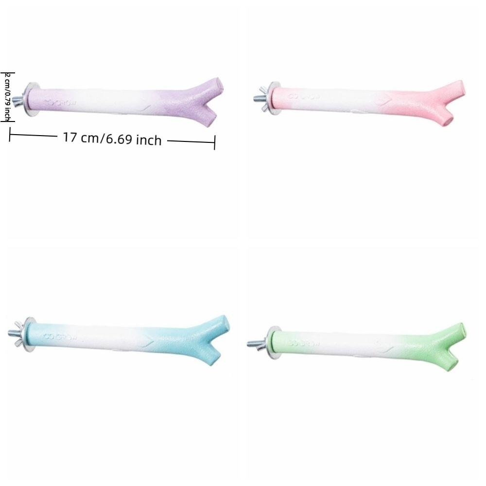 Branch-Shaped Bird Station Pole Textured Parrot Grinding Stick Claw Grinding Rod Cage Perch