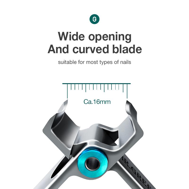 MR.GREEN Nail Clippers Stainless Steel Two Sizes Are Available Manicure Fingernail Cutter Thick Hard Toenail Scissors Tools