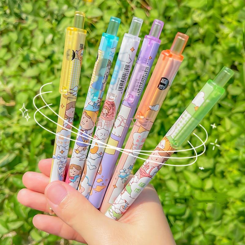 1 шт., кавайная клейкая ручка, милая мультяшная девушка, динозавры, акула, скрапбук, клейкая ручка для вставки, Нелипкий блокнот для заметок, школьные принадлежности