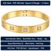 2026 Products Best Sellers  Custom 18K Gold Plated Stainless Steel Cuff Bangle Bracelets With Zircon