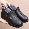 Women Vulcanize Shoes 2023 Winter Casual Slip On Fur Shoes for Women Waterproof Plush Print Shallow Mom Loafer