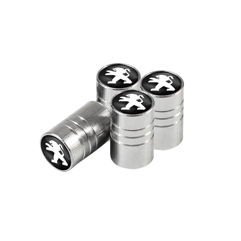 2026 Hot Car Sticker 4Pcs Wheel Tire Valve Air Stem Cap Duust Covers For Peugeot 206 3008 208 308 307 2008 207 107 5008 607 301