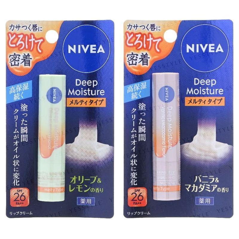 Nivea Япония - Глубокоувлажняющий тающий тип бальзама для губ SPF 26 PA++