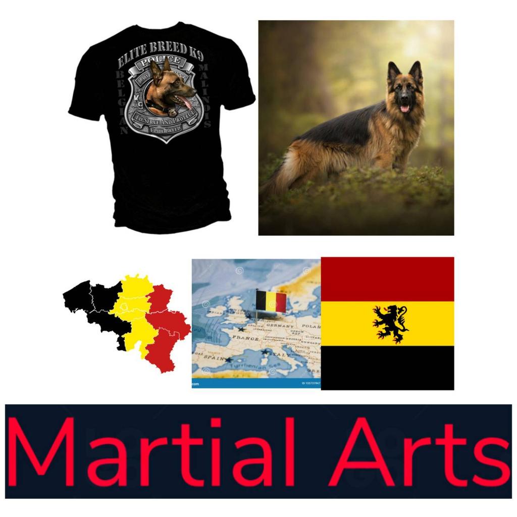 Belgium Police Malinois Dog K-9 Belgian Shepherd MMA Kick Boxing UFC Muay Thai T-Shirt Vintage Badge Retro 3D Print Men Women Short Sleeve Round Neck