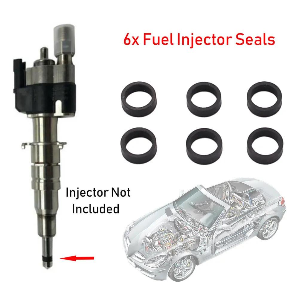6x Fuel Injector Seal Ring For BMW N54 N63 135 335 535 550 650i 740i 750i X5 X6
