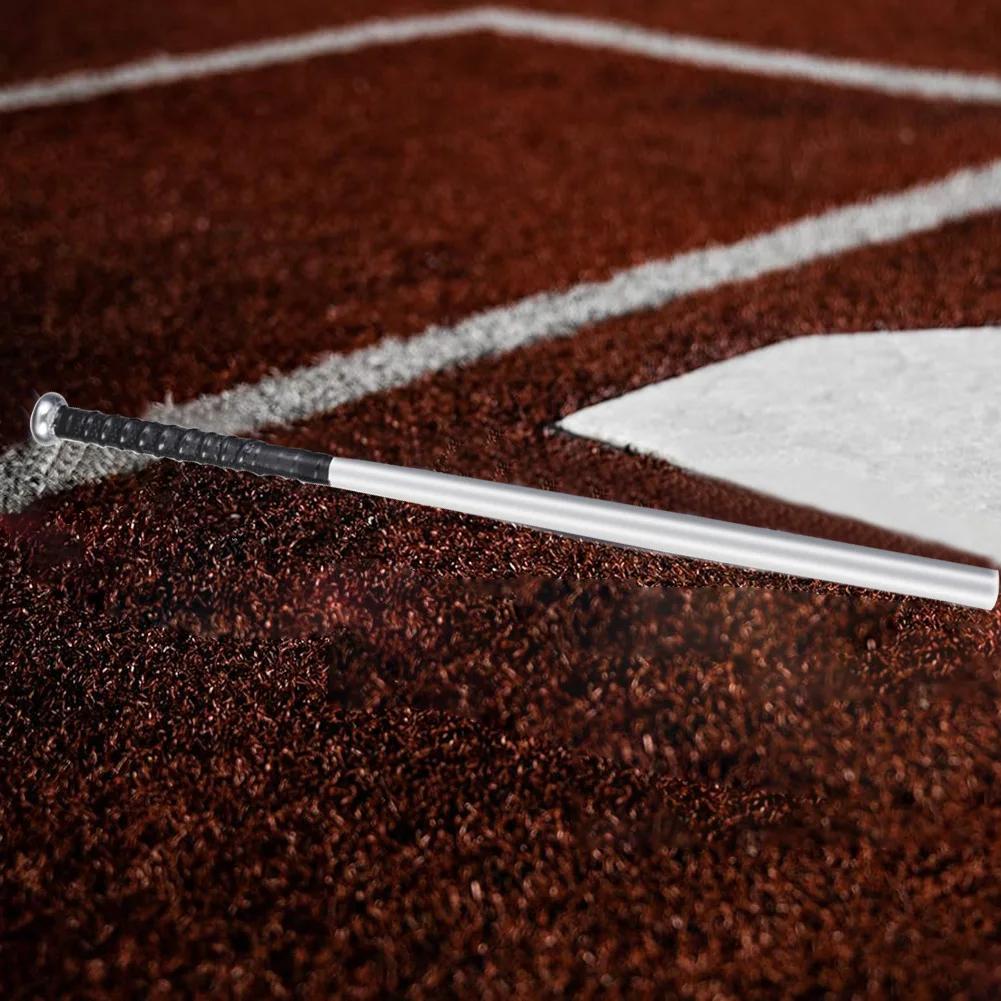 1 шт. Серебристая бейсбольная бита, 53 см/64 см Алюминиевый сплав Бейсбол, Серебристая тонкая бейсбольная бита, Домашняя легкая тренировочная бита