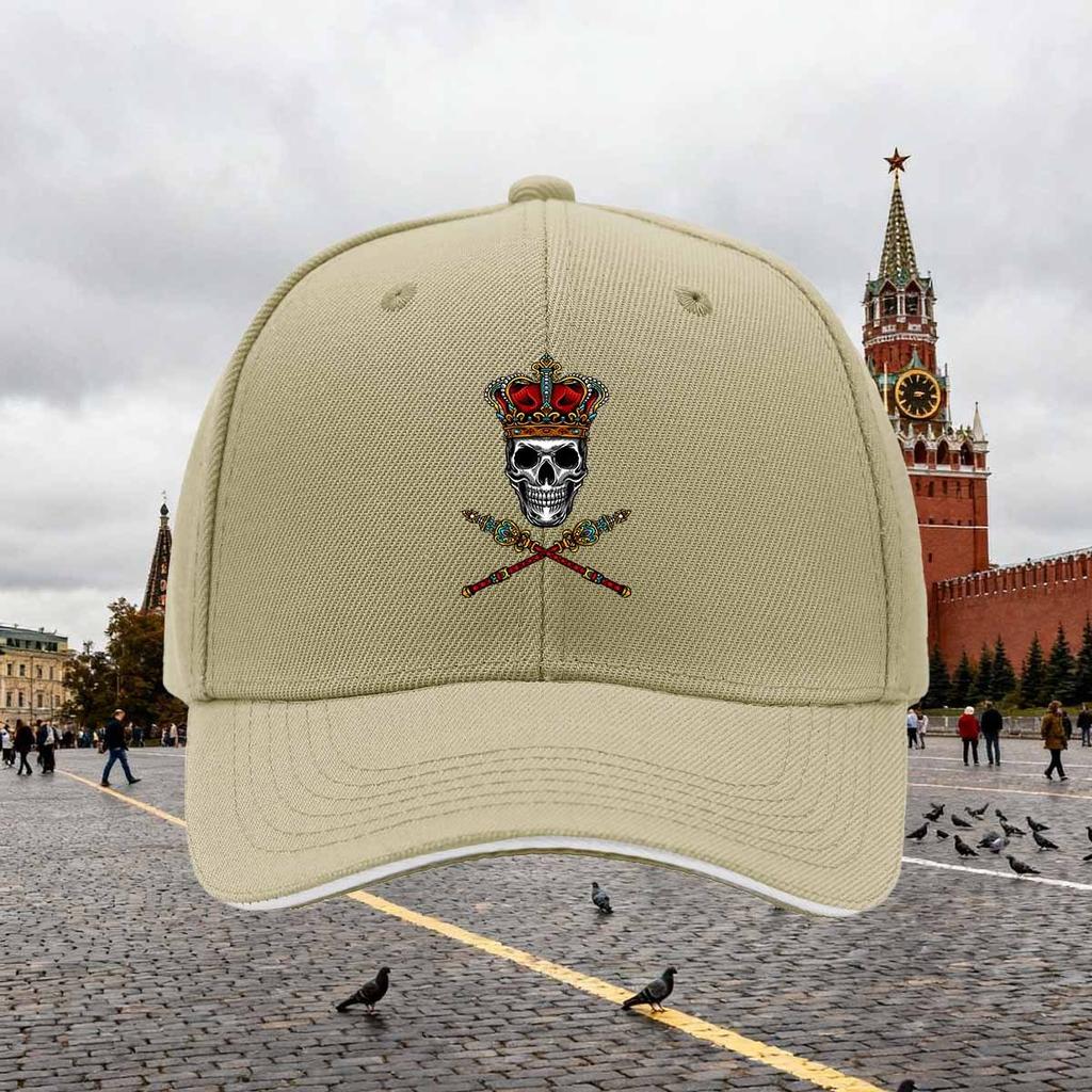 Вышитая бейсболка с изображением короны, черепа и скрещенных мечей, регулируемая, для мужчин и женщин, полиэстер, повседневная шляпа