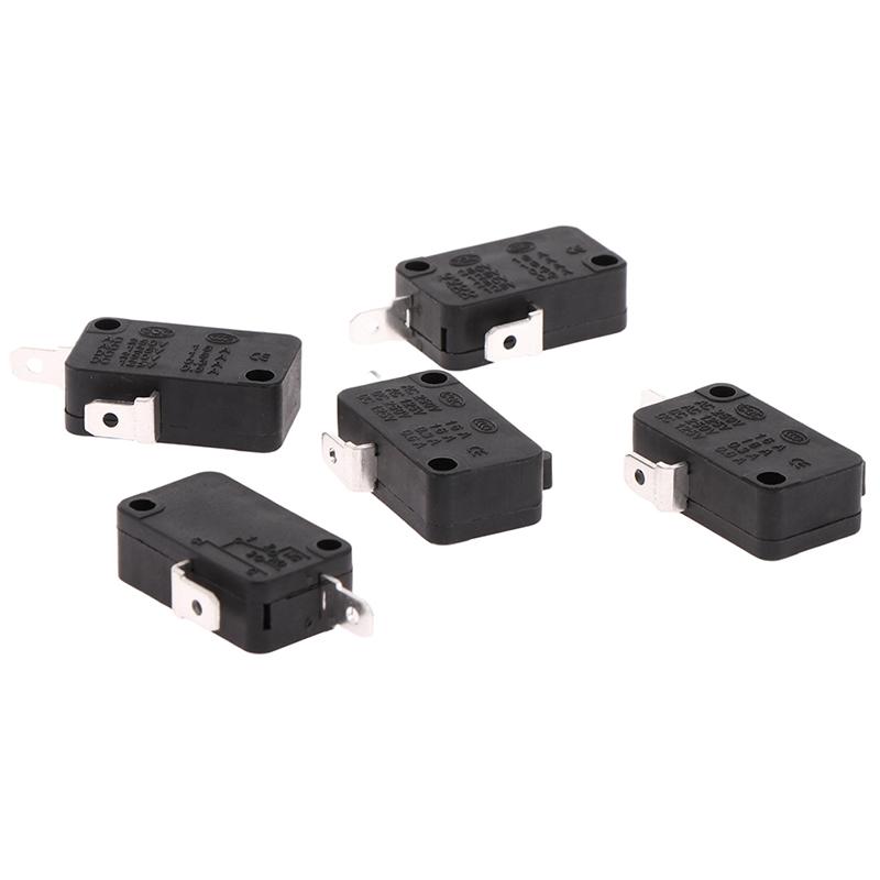 5Pcs Kw1-103 Microwave Oven Door Switch Fit For Microwave Washing Machine Rice Cooker 16A 250V 2 Pins