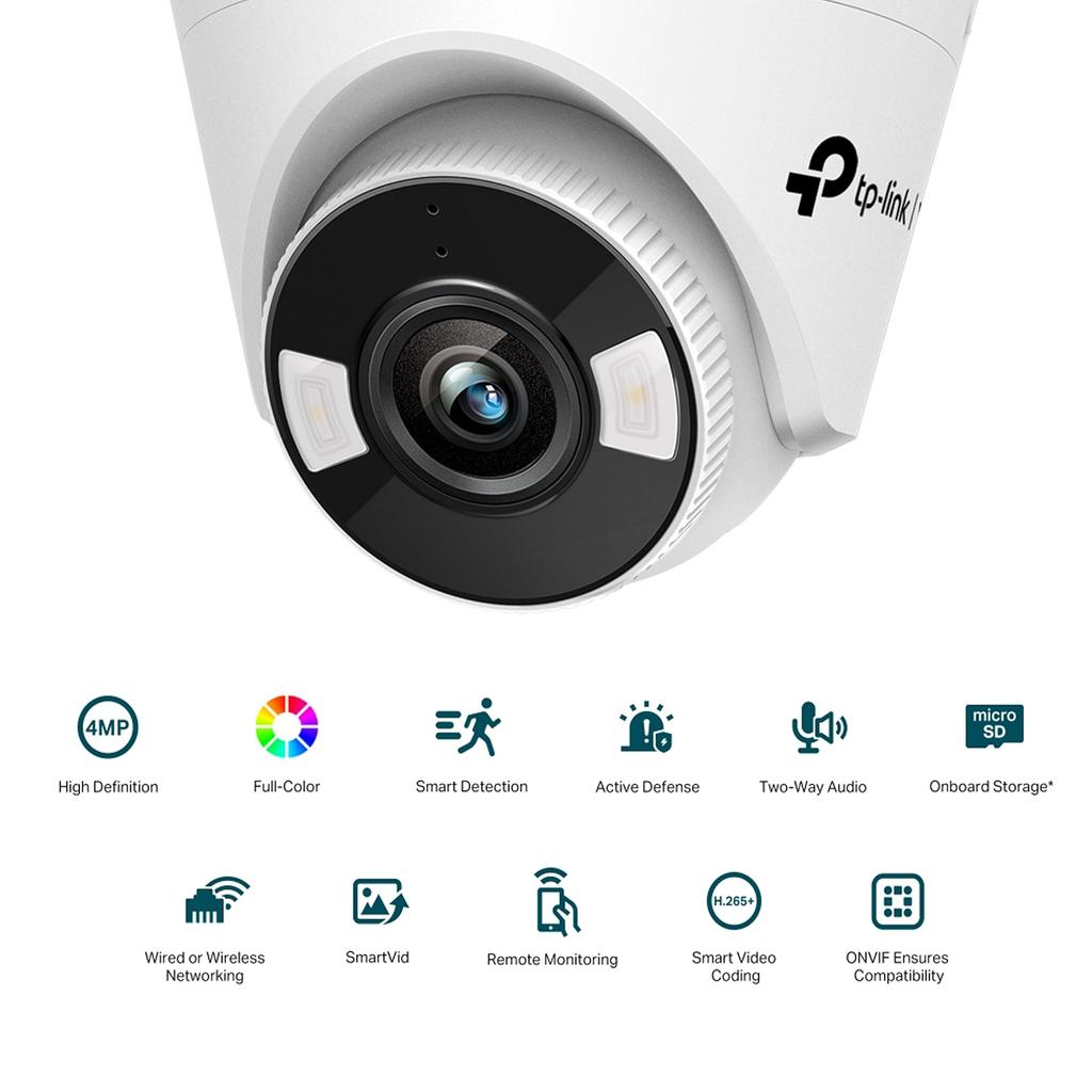 VIGI C440 Купольная камера видеонаблюдения 4 мм Гарантия TP-Link (2.8mm) Камера, PoE/12 В постоянного тока, ONVIF, Объектив, 5-летняя гарантия производителя