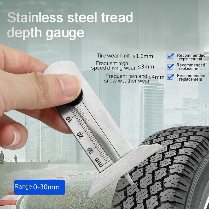 1 Pcs Car Tyre Tire Tread Depth Gauge Meter Auto Tire Detection Measuring Tool Caliper Thickness Gauges