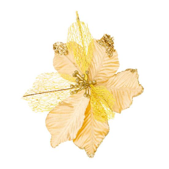 Рождественская пуансеттия Искусственные цветы Рождественская елка Венок Украшения DIY Декор Новый год Свадебная вечеринка Праздничный декор