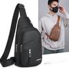 Men's Chest Bag Pu Leather Fashion Commuter Portable Shoulder Bag Large Capacity Leisure Joker Travel Messenger Bag Tide.