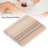 50Pcs/Box Disposable Wooden Epilation Depilatory Wax Applicator Stick Spatula Hair Removal Tool