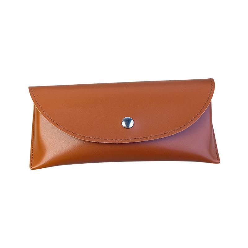 Кожаный чехол для очков, Простой и модный однотонный упаковочный чехол для очков