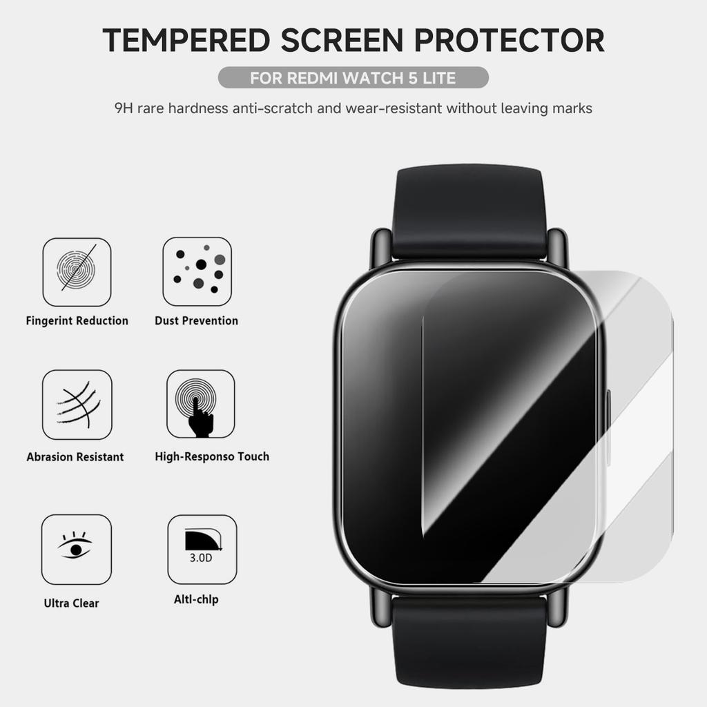 Премиальное закаленное стекло 9H для умных часов Xiaomi Redmi Watch 5 Lite / Active, прозрачная HD стеклянная защитная пленка для экрана, аксессуары