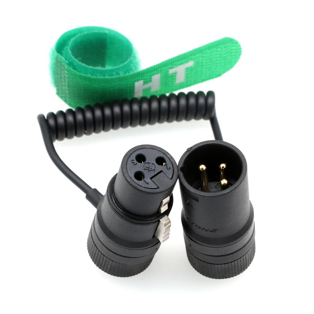 Кабель HangTon XLR 3-контактный штекер-гнездо под прямым углом для камер Sony FX3, FX9, Canon, микрофонов, рекордеров, микшеров, звуковых устройств, Zoom,