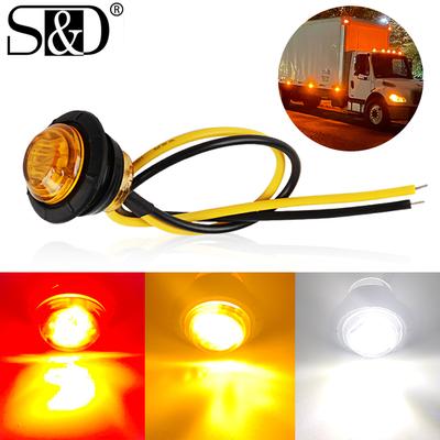 1 шт. светодиодные индикаторы 12 В 24 В круглый боковой маркер прицепа для грузовика габаритный фонарь сигнал поворота грузовика светло-желтый белый красный синий зеленый