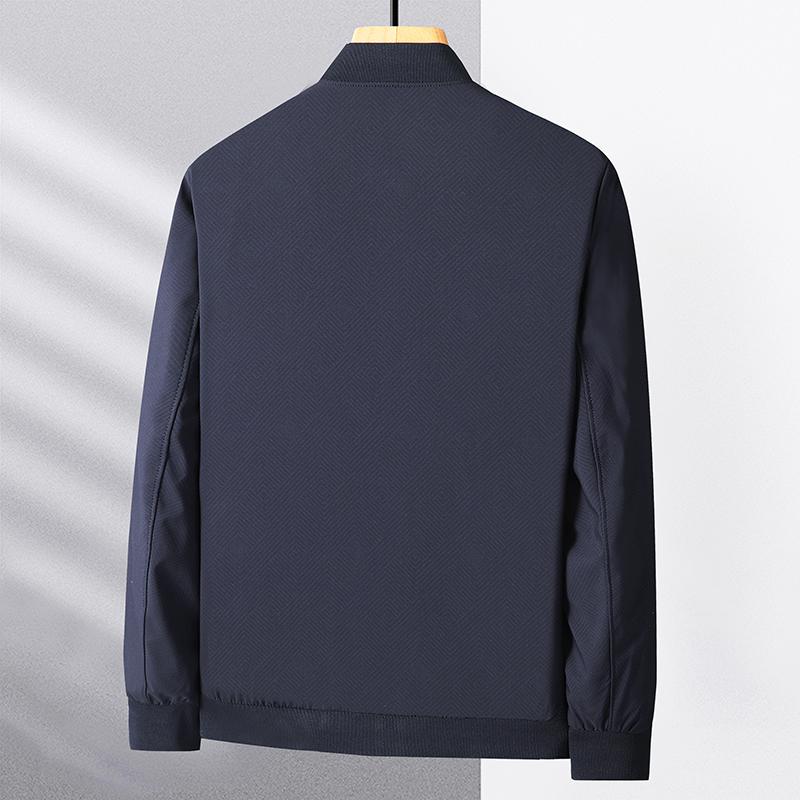 Cozy Up Мужская повседневная жаккардовая куртка-бомбер, легкая университетская куртка, модное пальто на молнии с карманами