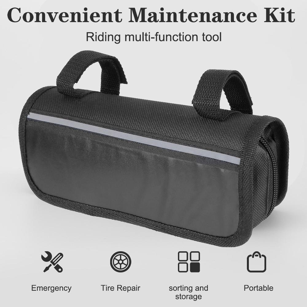 Outdoor Tool Front Tube Frame Bag With Pump Cycling Road Bike Repair Kits Multifunctional Tire Patch Lever Bicycle Repair Kits Bag