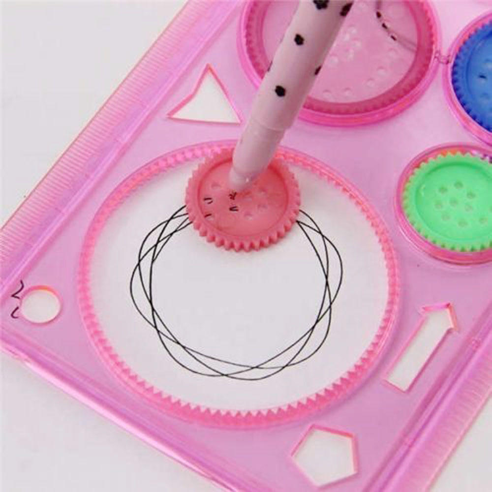 HOT Drawing Art Drafting Stencil Spirograph Ruler Stationery Geometric Spiral Tool