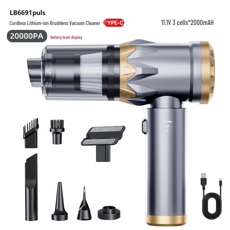 Мощный беспроводной ручной автомобильный пылесос – Сильное всасывание, Перезаряжаемый, для использования в салоне автомобиля и дома